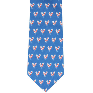 Front view red, white and blue firecracker necktie
