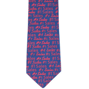 Salesman novelty necktie in red and blue