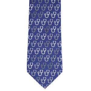 Front view of a stethoscope novelty tie