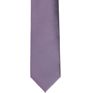 Front bottom view of a victorian lilac slim tie