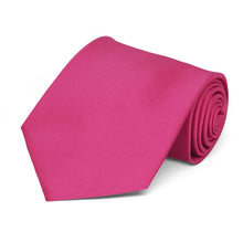 Load image into Gallery viewer, Fuchsia Extra Long Solid Color Necktie