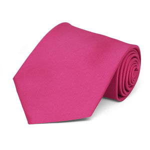 Fuchsia Extra Long Solid Color Necktie