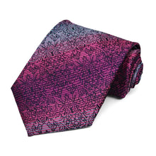 Load image into Gallery viewer, Fuchsia and Pale Blue Jensen Floral Necktie