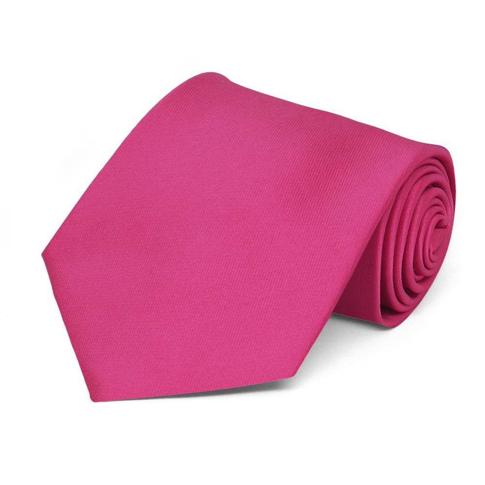 Fuchsia Solid Color Necktie