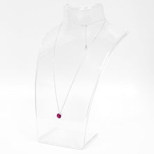Load image into Gallery viewer, Fuchsia Round Crystal Necklace