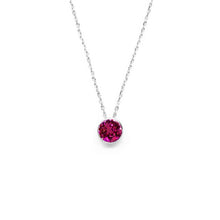 Load image into Gallery viewer, Fuchsia Round Crystal Necklace