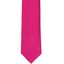 Load image into Gallery viewer, Front flat view of a fuchsia slim tie