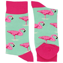 Load image into Gallery viewer, Pair of men&#39;s fun flamingo novelty socks