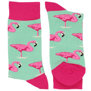 Pair of men's fun flamingo novelty socks
