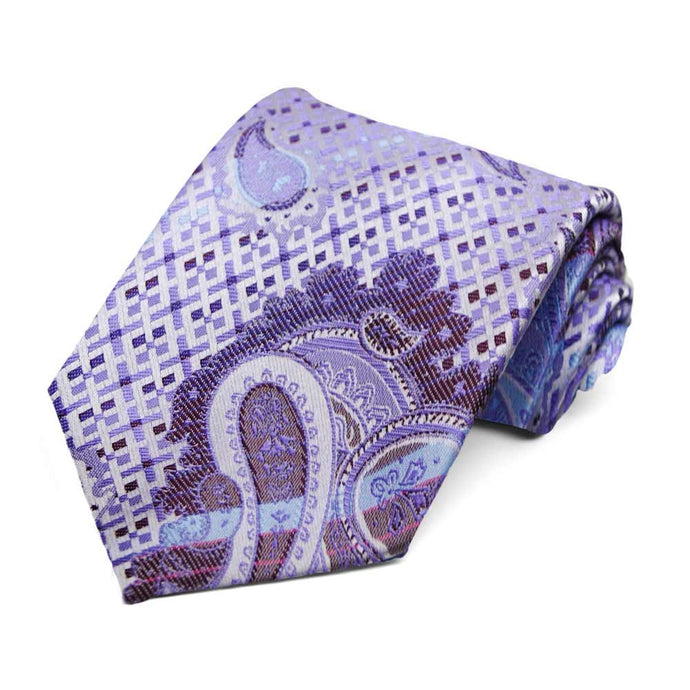 Purple Bracken Paisley Necktie