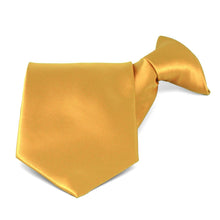 Load image into Gallery viewer, Gold Bar Solid Color Clip-On Tie