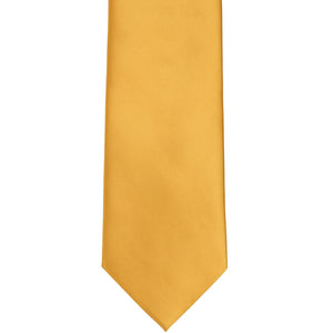 Front view of a gold bar necktie