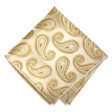 Load image into Gallery viewer, Gold Berkshire Paisley Pocket Square