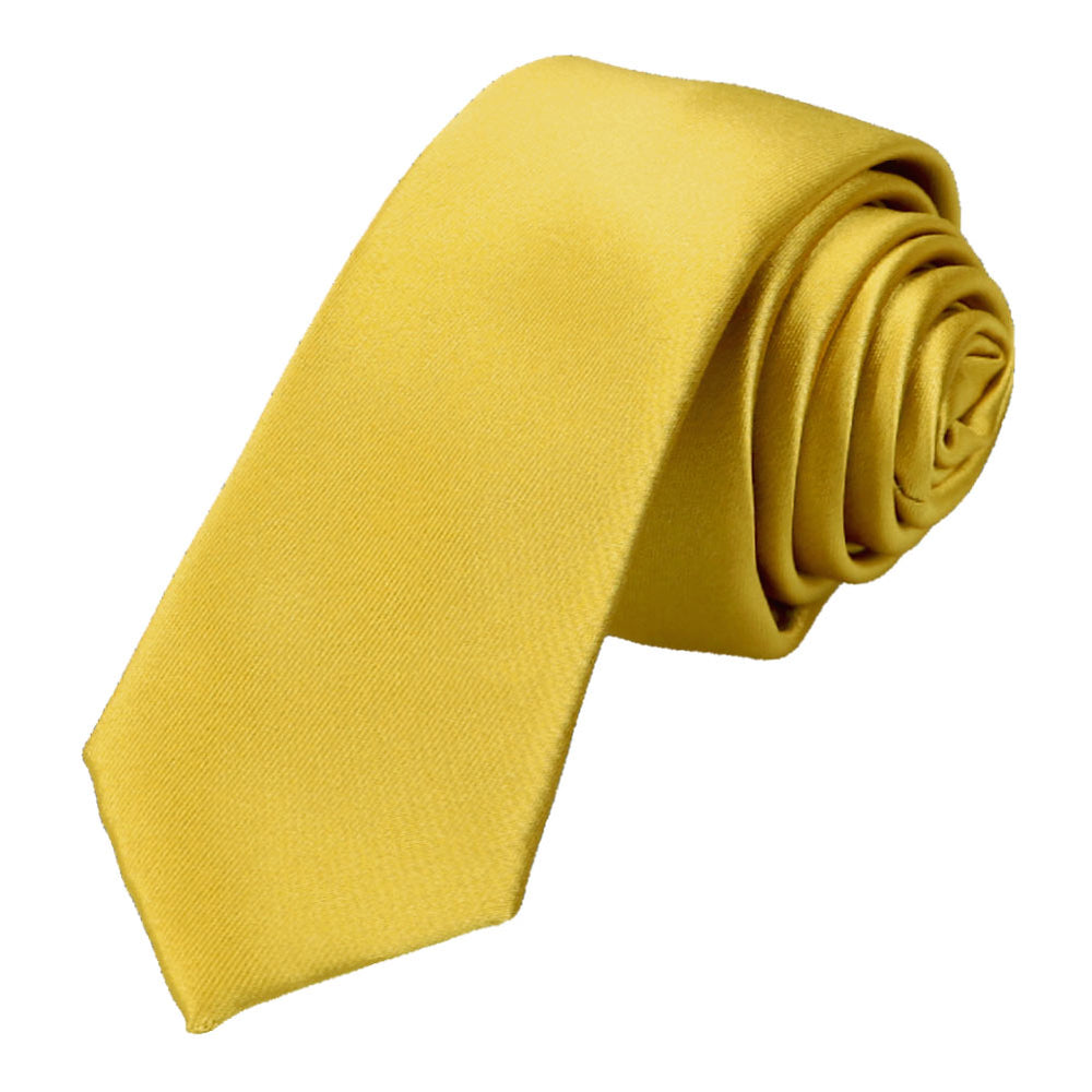 Gold Brass Skinny Necktie, 2