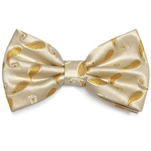 Load image into Gallery viewer, Gold Fairport Paisley Bow Tie