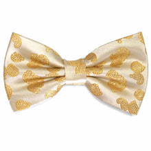 Load image into Gallery viewer, Gold Ivanhoe Paisley Bow Tie