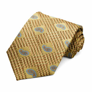 Gold Churchill Paisley Necktie