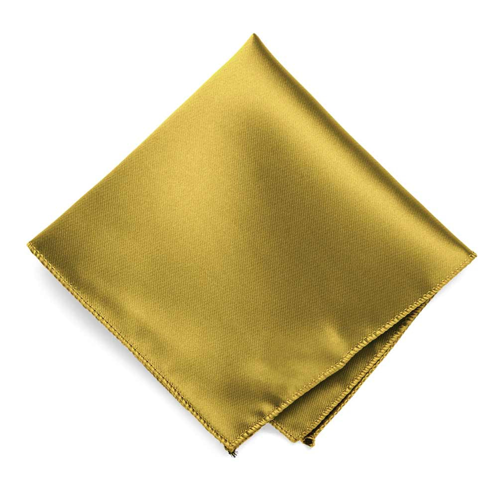Gold Solid Color Pocket Square
