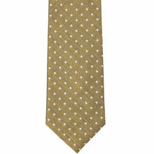 Load image into Gallery viewer, Gold and white textured polka dot necktie
