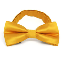 Load image into Gallery viewer, Golden yellow pre-tied band collar bow tie