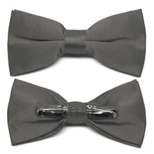 Load image into Gallery viewer, Graphite Gray Clip-On Bow Tie