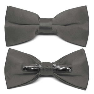 Graphite Gray Clip-On Bow Tie | Shop at TieMart – TieMart, Inc.