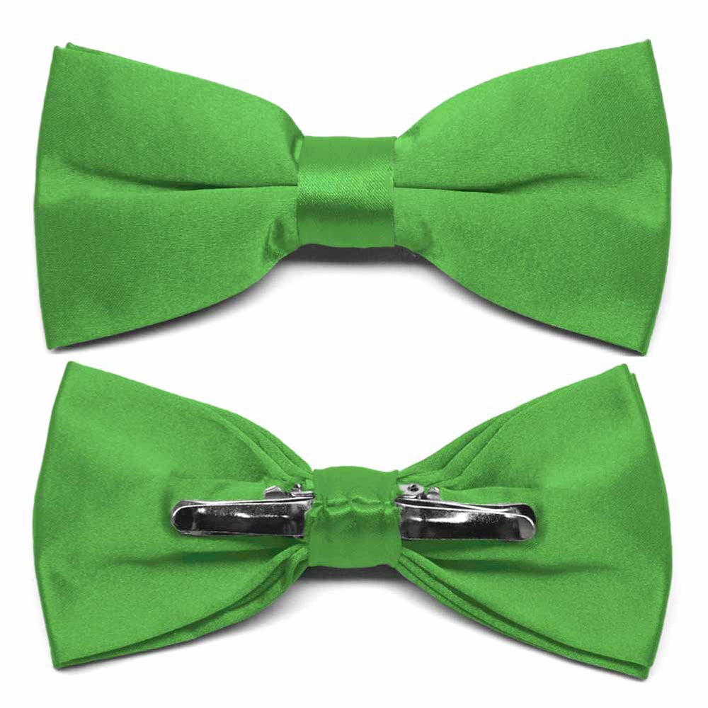 Grass Green Clip-On Bow Tie