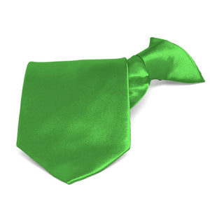 Grass Green Solid Color Clip-On Tie