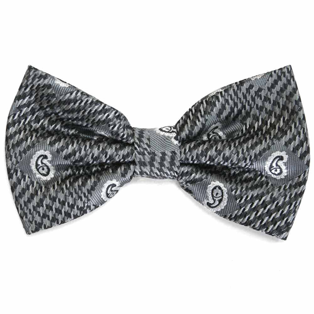 Gray Churchill Paisley Bow Tie