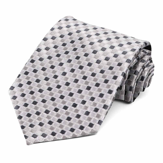 Silver Edmund Geometric Necktie