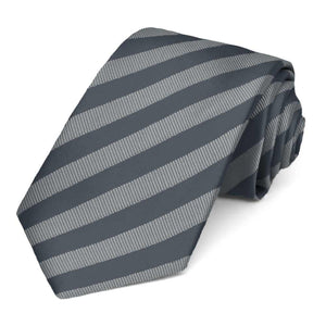 Gray Formal Striped Tie