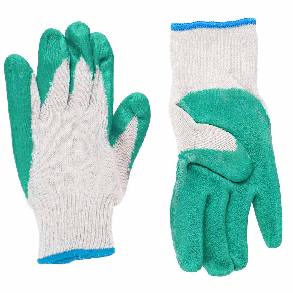 mens cotton gardening gloves Green and White Gardening Gloves TieMart