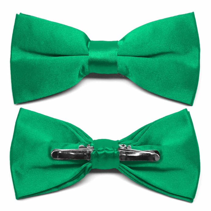 Green Clip-On Bow Tie