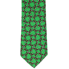 Load image into Gallery viewer, Front view green maraca novelty tie
