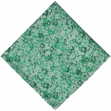 Load image into Gallery viewer, A green floral pocket square, folded into a diamond