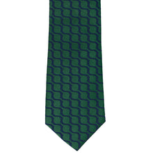 Load image into Gallery viewer, Dark green scallop pattern tie front view