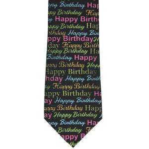 Happy birthday text pattern novelty tie