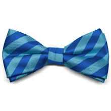 Load image into Gallery viewer, Horizon Blue Formal Striped Bow Tie