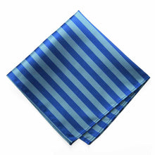 Load image into Gallery viewer, Horizon Blue Formal Striped Pocket Square