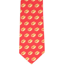 Load image into Gallery viewer, Front view hot dog tie in red