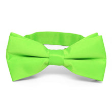 Load image into Gallery viewer, Hot Lime Green Band Collar Bow Tie
