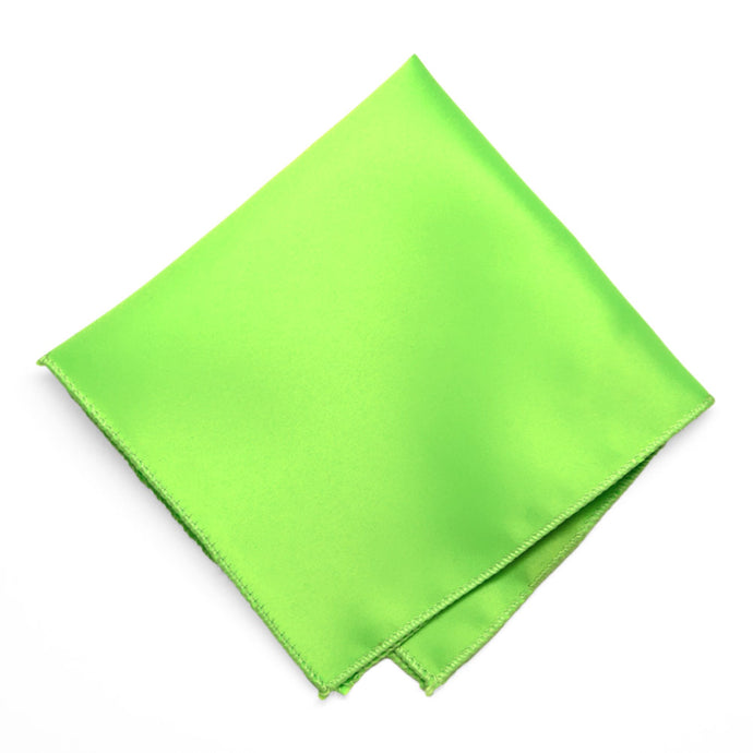 Hot Lime Green Solid Color Pocket Square