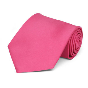 Hot Pink Solid Color Necktie
