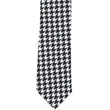 Load image into Gallery viewer, Skinny houndstooth tie front view