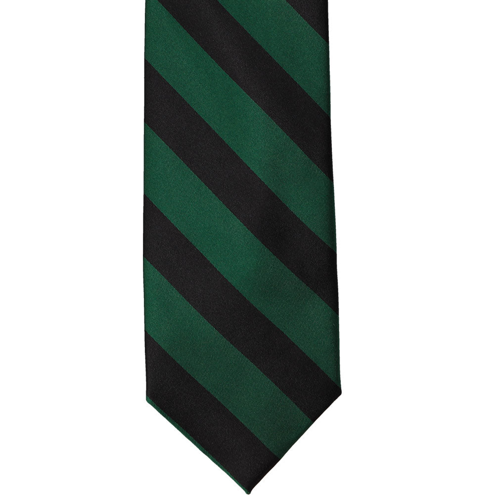 Hunter Green And Black Striped Tie | Shop At Tiemart – Tiemart, Inc.