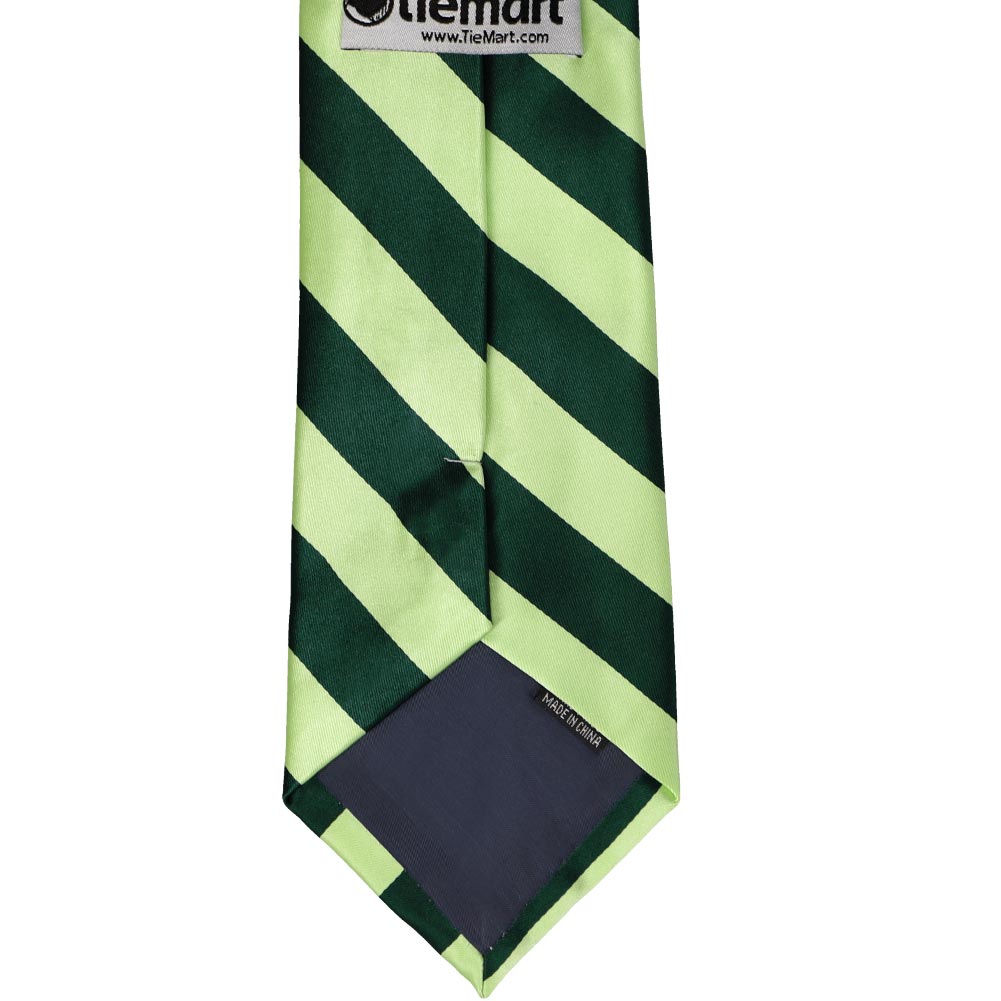 Cravate Haggar Rayures Bleu Et Vert Lime - Homme, Ajustable, Neuve