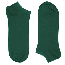 Load image into Gallery viewer, A pair of hunter green ankle socks, lying flat