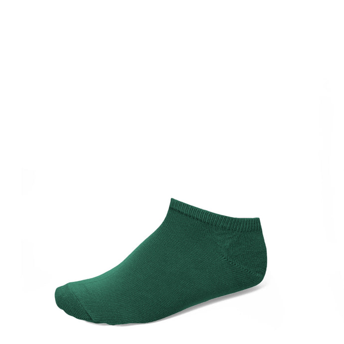 A hunter green ankle solid color sock