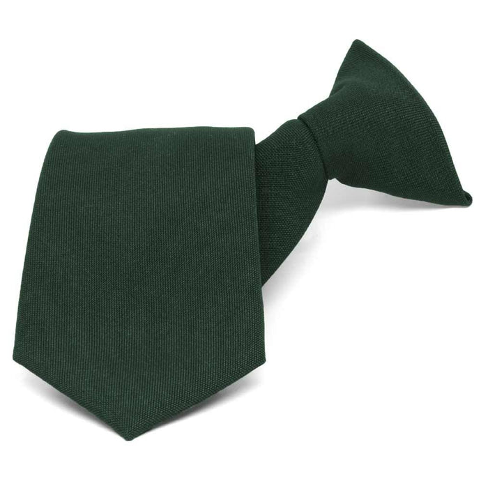 Hunter Green Clip-On Uniform Tie