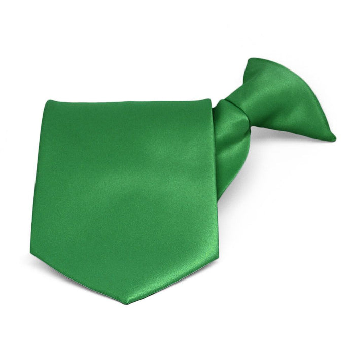 Irish Green Solid Color Clip-On Tie